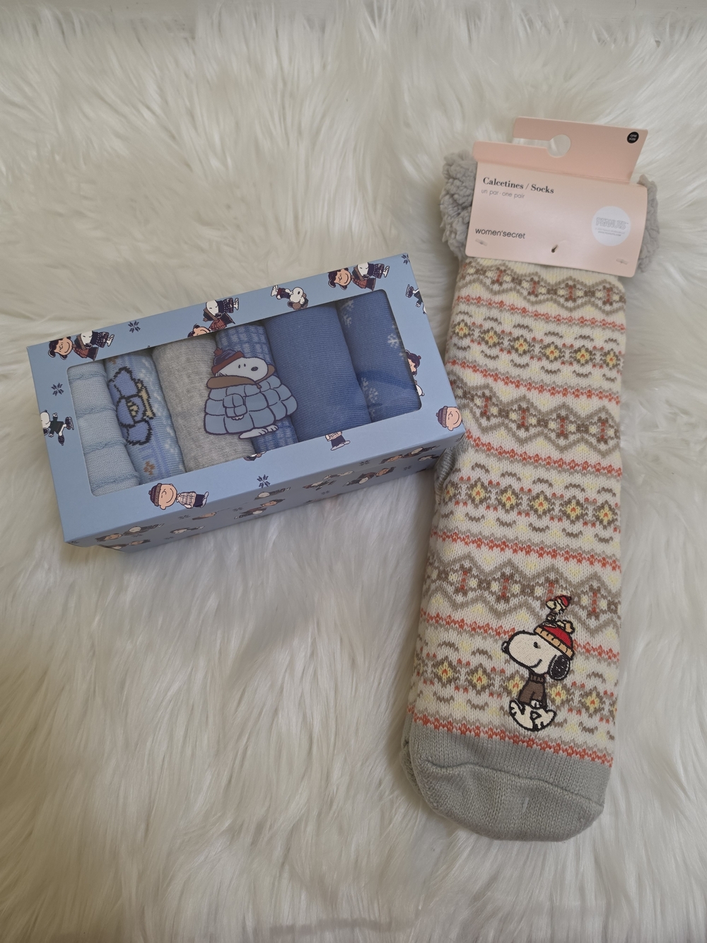 New Peanuts Snoopy socks box set Women'secret + Peanuts Winter Socks